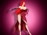 1024x768 elbow_gloves jessica_rabbit no_panties solo who_framed_roger_rabbit