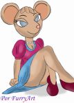  1girl angelina_ballerina legs legs_up matilda_(angelina_ballerina) mature_female milf mouse mouse_ears por_furryart_(artist) sexy solo_female upskirt 