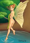 1girl ass breasts disney disney_fairies fairy fairy_wings female female_only looking_at_viewer nude outdoor outside queen_clarion solo uselessboy_(artist) wings