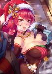 1boy 1girl ass big_breasts breasts covered_erect_nipples fire_emblem fire_emblem_engage grabbing_another's_breast grabbing_from_behind grinding groping hat hetero high_res intelligent_systems nintendo nipples one_breast_out outside red_hair revolverwing revolverwingstudios santa_hat sex yunaka_(fire_emblem) yunaka_(spirited_envoy)_(fire_emblem)