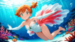 1girl ai_generated cosplay elryusam female goldeen goldeen_(cosplay) kasumi_(pokemon) nintendo pokemon solo swimming tagme under_the_sea underwater