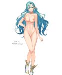 1girl 1girl 1girl alluring bare_arms bare_legs bettercommsoul big_breasts blue_hair boots braid chloe_(fire_emblem) completely_nude edit female_only fire_emblem fire_emblem_engage fire_emblem_heroes full_body green_eyes high_heels intelligent_systems legs light-skinned_female light_skin long_hair looking_at_viewer naked_footwear naked_heels nintendo nipples nude nude_female nude_filter pale-skinned_female pale_skin pussy smile very_long_hair white_background