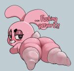 1girl 2020s 2025 anais_watterson anthro anthro_female anthro_only anthro_solo ass big_ass black_eyes blush bodily_fluids bottom_heavy bubble_butt cartoon_network clothing cotton_tail cub dialogue digital_drawing_(artwork) digital_media_(artwork) english english_text eyebrows eyelashes female female_cub female_only footwear functionally_nude functionally_nude_female fur furry furry_female furry_only half-closed_eyes lagomorph large_ass leporid looking_at_viewer looking_back looking_back_at_viewer lying mammal narrowed_eyes nude nude_female okgaki on_front on_stomach pink_body pink_fur pink_skin profanity rabbit rabbit_girl rabbit_tail rear_view rodent scut_tail short_tail socks solo solo_anthro solo_female sweat tail talking talking_to_viewer tears text the_amazing_world_of_gumball thick thick_ass thick_thighs url viewed_from_behind white_clothing white_footwear white_fur white_socks young young_anthro young_female