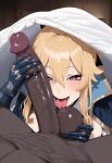 1boy 1girl ai_assisted ai_generated bedsheet big_breasts blonde_hair blush breasts clothed_female clothed_female_nude_male collarbone dark-skinned_male dark_skin eye_contact fellatio genshin_impact heart heart-shaped_pupils huge_penis imminent_sex interracial jean_gunnhildr licking licking_penis licking_testicles light-skinned_female light_skin looking_at_viewer mihoyo netorare ntr oral oral_sex penis_awe penis_on_face penis_worship pov pov_crotch pov_male precum spoken_heart sweat sweatdrop tongue tongue_out truck-kun_art under_blanket veiny_penis worship