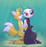 2boys boner bubbles chains commission death drown drowning dying femboy femboys fursona gays male miles_"tails"_prower multiple_tails nude original original_character panda paws penis restrain restrained seadewgin sega ship snuff sonic_(series) sonic_the_hedgehog_(series) underwater water yaoi