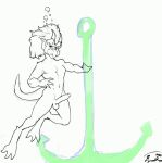1boy 2020 anchor animated anthro ass balls black_eyes brooklyn_(gargoyles) byondrage disney erection gargoyle gargoyles genitals gif high_res looking_at_viewer male male_only monochrome nude penis short_playtime simple_background solo swimming underwater white_background