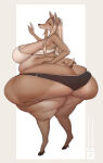 1girl big_ass big_belly big_breasts deer fat fat_ass fat_belly fat_breasts female furry plump spellsx