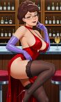 ass big_breasts erect_nipples_under_clothes glasses gloves king_of_fighters no_bra peggy_hill stockings thighs