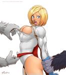  :o blonde_hair blue_eyes bubble_butt cleavage dc dc_comics flick_(artist) gorilla gorilla_grodd monkey power_girl ultra_humanite undressing 