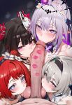1boy 4girls ai_generated big_penis castorice_(honkai:_star_rail) cock_worship collaborative_fellatio female gernon harem honkai:_star_rail huge_cock licking_balls licking_penis lipstick_mark lipstick_on_penis multiple_females multiple_girls pov sparkle_(honkai:_star_rail) trailblazer_(honkai:_star_rail) tribios_(honkai:_star_rail)