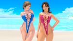 2girls 3d adnarimydeth alluring ass beach big_breasts bikini curvy curvy_female julia_chang kazama_asuka looking_left namco ocean oiled one-piece_bikini pose seductive seductive_look seductive_smile sexy standing sweat tekken tekken_7 tekken_8 tekken_tag_tournament_2 voluptuous voluptuous_female yuri
