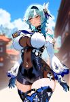 1girl ai_generated blue_hair curvy curvy_female curvy_figure eula_(genshin_impact) genshin_impact long_hair