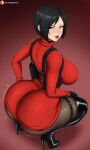 1girl ada_wong ai_generated ass big_ass breasts capcom fundoshilover101 huge_ass resident_evil