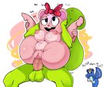 1boy 1girl 2_girls animal_genitalia animal_penis ass balls big_ass big_breasts breasts faceless_male full_nelson giggles_(htf) green_fur happy_tree_friends konni_alice large_penis male male/female nipples nutty_(htf) penis penis_in_pussy petunia_(htf) pink_fur pussy pussy red_bow sex straight testicle thick_thighs vaginal_penetration vaginal_sex