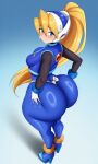 1girl ai_generated ass big_ass breasts capcom ciel_(rockman) fundoshi fundoshilover101 huge_ass mega_man