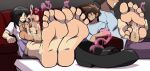 cum_on_feet feet feet_towards_viewer female_feet foot foot_fetish footjob futanari futanari_on_male hero hero_(character) male_feet male_on_futa mari mari_(character) mostlyfunstuff mostlyfunstuff_(artist) omori omori_(character)