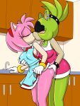 2girls amy_rose archie_comics ass_grab big_breasts boob_grab female female/female groping hedgehog kissing sega sonic_the_hedgehog_(comics) sonic_the_hedgehog_(idw) sonic_the_hedgehog_(series) sonicguru surge_the_tenrec tenrec yuri
