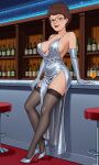 big_breasts dress glasses gloves king_of_the_hill no_bra no_panties peggy_hill stockings thighs