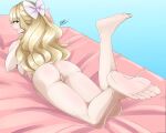 1girl 1girl 1girl alluring ass big_ass blonde_hair blue_eyes charlotte_(fire_emblem) completely_nude feet feet_up fire_emblem fire_emblem_fates genv02 intelligent_systems long_hair looking_back nintendo nude nude_female on_stomach pussy solo_female the_pose vidalralph wavy_hair