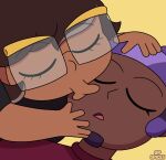 1girl 2s brown_hair camila_noceda darius_deamonne dark-skinned_female dark-skinned_male dark_skin disney gp_spices kissing kissing male sfw the_owl_house