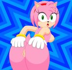  :o amy_rose caught looking_at_viewer looking_back nude pussy sega shocked sideboob sonic sonic_(series) sonic_the_hedgehog_(series) surprised 