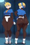1girl ai_generated ass big_ass breasts capcom ciel_(rockman) fundoshi fundoshilover101 huge_ass mega_man tabi_socks