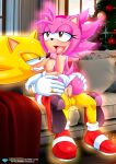 1boy 1girl amy_rose bbmbbf cum_in_pussy female hedgehog male male/female mobius_unleashed palcomix panties sega sonic_(series) sonic_the_hedgehog sonic_the_hedgehog_(series) super_amy super_sonic underwear