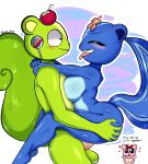 1boy 2_girls 2girls1boy carrying furry furry_only giggles_(htf) happy_tree_friends konni_alice nutty_(htf) petunia_(htf) sex traced