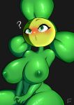 1girl 1girl 1girls ? anthro big_breasts blover_(pvz) blush breasts completely_nude confused cute female_only green_body green_eyes human_on_plantie looking_up naked_female nude nude nude_female plant plant_girl plant_humanoid plantie plants_vs_zombies redraw solo_female taihen_(artist)