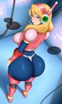 1girl ai_generated alia_(rockman) ass big_ass breasts capcom fundoshi fundoshilover101 huge_ass mega_man