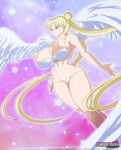 1girl adult_swim alluring alternate_breast_size angel_wings between_labia big_breasts bikini bishoujo_senshi_sailor_moon bishoujo_senshi_sailor_moon_r bishoujo_senshi_sailor_moon_r_the_movie bishoujo_senshi_sailor_moon_s bishoujo_senshi_sailor_moon_s_the_movie bishoujo_senshi_sailor_moon_sailor_stars bishoujo_senshi_sailor_moon_supers bishoujo_senshi_sailor_moon_supers_the_movie blonde_hair blue_eyes bra bracelet cameltoe double_bun erect_nipples female female_only flying hair_ornament innie_pussy jewelry large_breasts long_hair long_twintails nipples panties partially_clothed pervertoons princess_serenity pussy riffsandskulls solo solo_female thong toei_animation toonami twintails underwear usagi_tsukino viz_media white_underwear wings