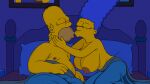 before_sex erect_nipples homer_simpson kissing marge_simpson massive_breasts nipples the_simpsons