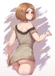 ... 1girl 1girl 1girls alluring ass back back_view big_ass blue_eyes brown_hair evomanaphy female_only fire_emblem fire_emblem_heroes intelligent_systems kiran_(fire_emblem) kiran_(fire_emblem)_(female) looking_back naked_from_the_waist_down nintendo no_panties no_pants pulling_down_shirt short_hair solo_female