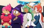 1girl 4girls amity_blight enid_mettle female_only gp_spices green_hair luz_noceda meme ok_k.o.!_let's_be_heroes orange_hair party red_hair redaction the_owl_house witch witch_costume