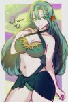 1girl alluring alternate_costume bikini chloe_(fire_emblem) female_only fire_emblem fire_emblem_engage green_bikini green_swimsuit intelligent_systems rotomdocs swimsuit