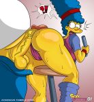 ass big_ass big_penis homer_simpson kogeikun looking_back marge_simpson penis the_simpsons wide_hips yellow_skin