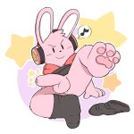 anthro bunny dj feet fur furry male male_only oob_(artist) penis pink_fur