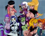  8girls alien_girl attea ben_10 ben_10:_omniverse big_breasts black_hair blonde_hair blue_hair breasts cartoon_network charmcaster clothed_female colored ester_(ben_10) female_focus female_only gwen_tennyson high_res inker_comics inkershike julie_yamamoto lifting_shirt long_hair lucy_mann luhley_(ben_10) mature mature_female mazuma older older_female princess_attea red_hair rook_shar teen young_adult young_adult_female young_adult_woman 