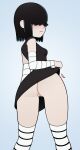 1girl 1girl 1girl aged_up anus arm_warmers ass ass bangs big_ass black_hair bob_cut breasts dress dress_lift dress_up female_only from_behind frown genitals goth goth_girl grey_skin hair_over_eyes labia legwear looking_at_viewer looking_back lucy_loud nickelodeon no_panties no_underwear older pale pale-skinned_female pussy pussy shoulder_length_hair skirt skirt_lift skirt_up solo_female solo_focus spicy_nsfw stockings stockings stockings striped_legwear the_loud_house thick thick_thighs thighs upskirt