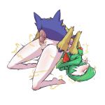 blush blushing censored crying egg_implantation egg_laying female female_pokemon galvantula gardevoir green_hair laying_eggs nude open_mouth oviposition ovipositor pokemon pussy tears tongue_out vaginal vaginal_penetration warumono_tomii white_background