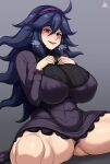 1girl 1girl big_breasts breasts female_focus hex_maniac high_res long_hair nintendo patreon patreon_paid patreon_reward pokemon pokemon_xy purple_eyes purple_hair solo_female tagme video_game_character video_game_franchise