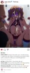  1girl akane_wa_tsumare_somerareru breasts cheating cheerleader cum fake_phone_screenshot fake_screenshot huge_breasts instagram multiple_boys nanao_akane netorare nipples ntr orgy takeda_hiromitsu 