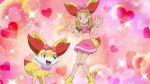 animal_ears blonde_hair cosplay fake_animal_ears fennekin fennekin_(cosplay) furry midriff navel pokemon pokemon_(anime) pokemon_(game) pokemon_xy ribbon screencap serena_(pokemon) skirt