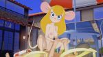  16:9_aspect_ratio 1boy 1girl after_sex anime anthro big_eyes blonde blonde_hair blue_eyes breasts chip_&#039;n_dale_rescue_rangers completely_nude completely_nude_female completely_nude_male cowgirl_position cum cum_on_body cum_on_legs cum_on_pussy disney erect_nipples gadget_hackwrench happy hentai hetero holding_hands light-skinned_female light-skinned_male light_skin long_hair looking_at_viewer looking_pleasured medium_breasts mouse mouse_ears mouse_girl mouse_tail nipples on_top open_eyes outside painted_nails penis penis_tip pink_nails pointy_nipples rescue_rangers semen semen_on_belly semen_on_body semen_on_legs semen_on_lower_body smile teen testicle 