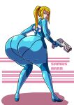  1girl angry arched_back ass axel-rosered beauty_mark big_ass blue_eyes bodysuit bubble_ass bubble_butt clenched_teeth dat_ass fat_ass female_only from_behind full_of_gas gigantic_ass gun huge_ass human hyper_ass insanely_hot looking_back looking_down metroid mole nintendo samus_aran seductive sexy sexy_ass smelly_ass sniffable_ass weapon zero_suit zero_suit_samus 