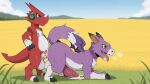  2_fingers 2_toes 3_fingers 4k absurd_res ai_generated all_fours anal anal_penetration animal_genitalia anthro anthro_on_anthro anthro_penetrated anthro_penetrating anthro_penetrating_anthro ass balls bandai_namco big_balls big_ears big_penis big_tail biped black_claws black_markings blue_eyes bodily_fluids breath claws cum cum_in_ass cum_inside cum_on_body cum_on_butt cum_on_ground cum_on_penis digimon digimon_(species) dorumon duo electronics feet field finger_claws fingers fluffy_(artist) fluffy_tail fur genital_fluids genitals grass hand_on_butt hand_on_hip headphones high_res huge_balls huge_penis long_tail looking_at_another looking_at_partner male male/male male_penetrated male_penetrating male_penetrating_male markings membrane_(anatomy) membranous_wings mouth_closed open_mouth open_smile outside_sex penetration penile penile_penetration penis penis_in_ass plant pointed_tail purple_body purple_fur red_body sex sharp_teeth sheath shoutmon sky smile smiling_at_another smiling_at_partner standing tail teeth toe_claws toes tongue tongue_out white_body white_fur wings x-digimon yellow_eyes yiff_ai_(director) 