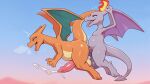  2_toes 3_fingers 4k absurd_res aerodactyl ai_generated anal anal_penetration anthro anthro_on_anthro anthro_penetrated anthro_penetrating anthro_penetrating_anthro balls big_balls big_penis big_tail biped blue_eyes bodily_fluids breath charizard claws cum cum_on_body cum_on_penis cumshot duo ejaculation emanata feet fingers fire flaming_tail flying generation_1_pokemon genital_fluids genitals green_body green_eyes grey_body half-closed_eyes high_res huge_balls huge_penis long_tail looking_at_another looking_at_partner male male/male male_penetrated male_penetrating male_penetrating_male membrane_(anatomy) membranous_wings motion_lines narrowed_eyes nintendo open_mouth open_smile orange_body outside_sex paws penetration penile penile_penetration penis penis_in_ass pointed_tail pokemon pokemon_(species) purple_body saliva saliva_string sex sky smile smiling_at_another smiling_at_partner tail toes tongue tongue_out winged_arms wings yellow_body yiff_ai_(director) 