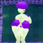 1girl anal_invitation anus ass ass_focus big_ass big_breasts bonkhum breasts chubby chubby_female closed_mouth electronic_arts female_only fume-shroom_(pvz) fungi_fauna fungi_humanoid fungus fungy grass grin looking_at_viewer mushroom mushroom_girl mushrooms night night_sky no_humans open_eyes plants_vs_zombies plants_vs_zombies_2:_it's_about_time presenting_anus presenting_pussy purple_eyes purple_pussy pussy pvz pvz_2 smile standing
