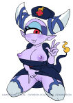 1girl breasts female flashing fuumin insomni kahix level-5 pussy solo yo-kai_watch