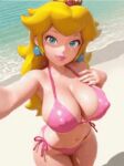  back_view backboob bare_thighs beach big_ass big_ass bikini blonde_hair blue_eyes bouncing_ass fat_ass gif gigantic_ass gigantic_breasts huge_breasts huge_thighs light-skinned_female light_skin long_hair looking_at_viewer mario_(series) massive_ass massive_breasts nintendo princess_peach solo_female thick_body thick_female thick_thighs thighs twerking voluptuous voluptuous_female 